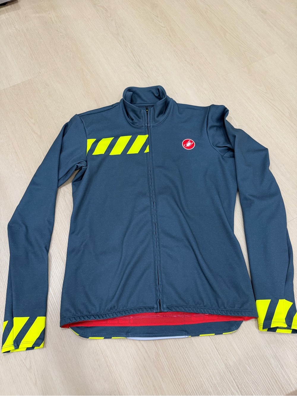 Men’s Castelli Long Sleeve Cycling  Jacket Fleece Lined XL Gray